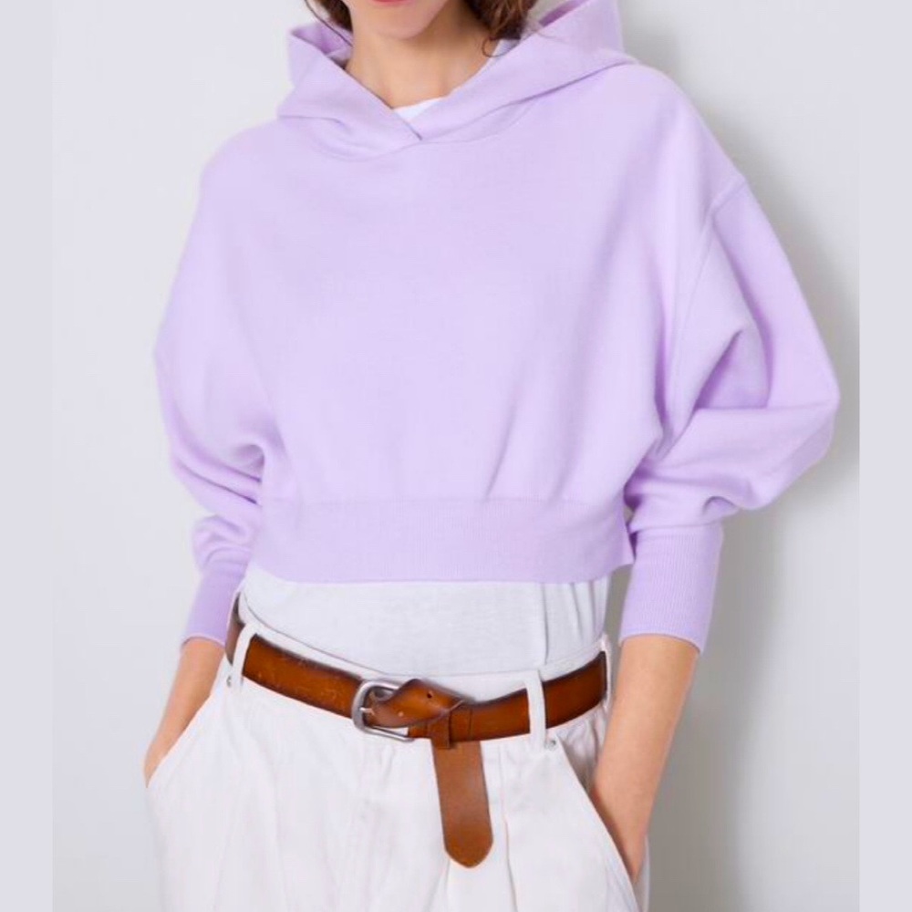 ZARA HOODED KNIT SWEATSHIRT - Size S